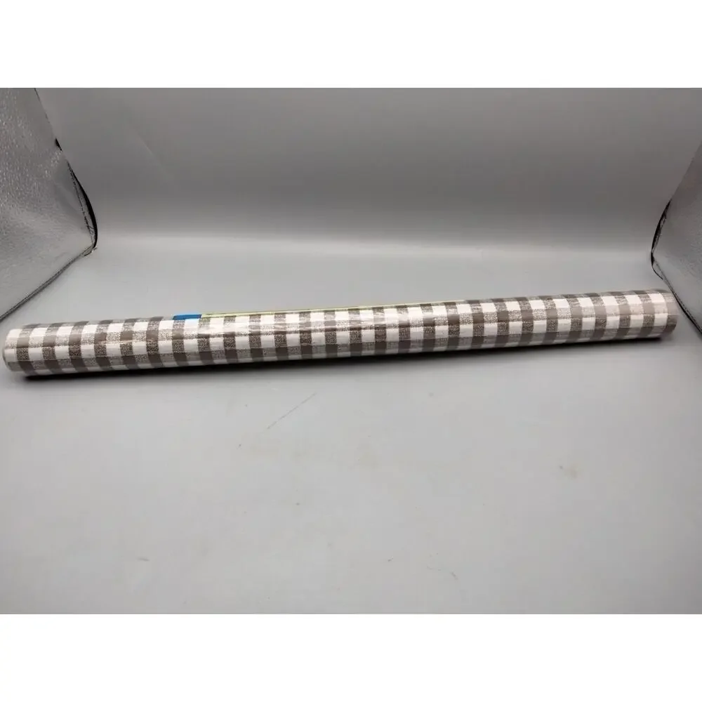 Rubbermaid Shelf & Drawer Liner w/ Tack Back 5’x20” Chocolate Gingham, Lot of 3